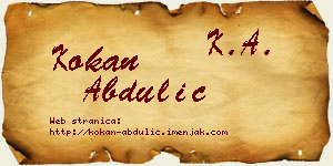 Kokan Abdulić vizit kartica